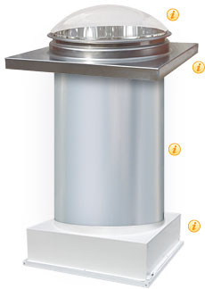 21" Drop Ceiling Skylight - Curb Mount